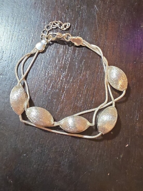 Sterling Silver Bead Adjustable Bracelet - Elegant Women’s Jewelry